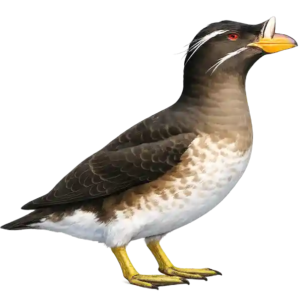Rhinoceros Auklet showing its characteristic breeding horn