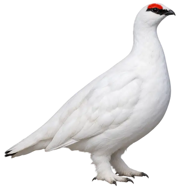 Rock Ptarmigan exhibiting its seasonal camouflage